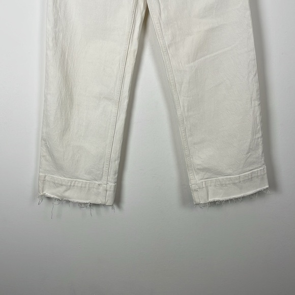 Abercrombie & Fitch The Crop Wide Leg Ultra High Rise 5 Pocket Raw Hem Womens 26 - Picture 2 of 10
